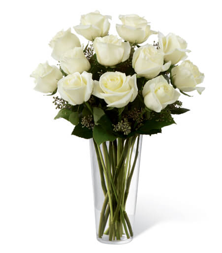 Alabaster Elegance white rose bouquet for State College graduation, sympathy, and bridal delivery