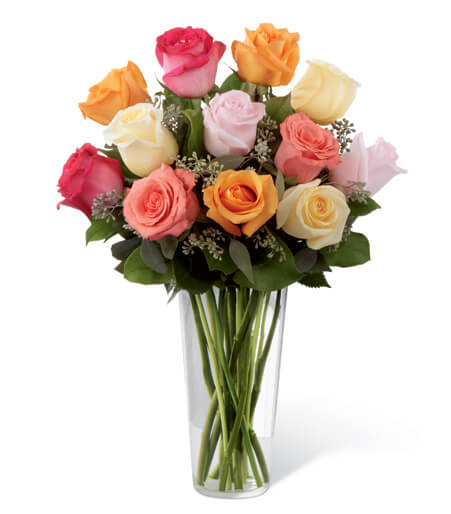 Radiant Heritage Rose Collection with multi-colored roses for State College graduation and thinking-of-you delivery