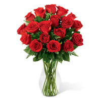 Classic Crimson Heritage Rose Arrangement with twelve red roses for State College graduation and romance delivery