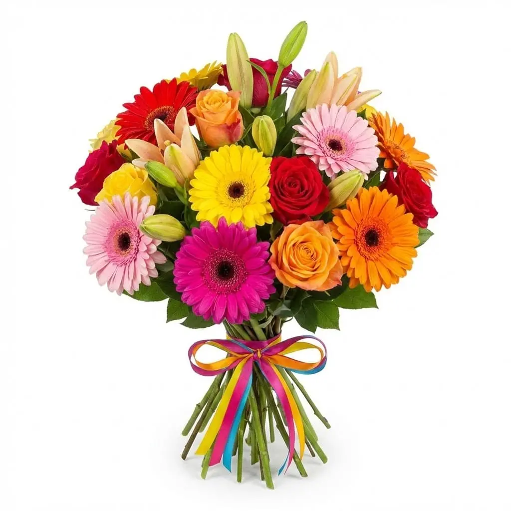 Colorful birthday flower bouquet with seasonal blooms for same-day delivery in State College, PA.